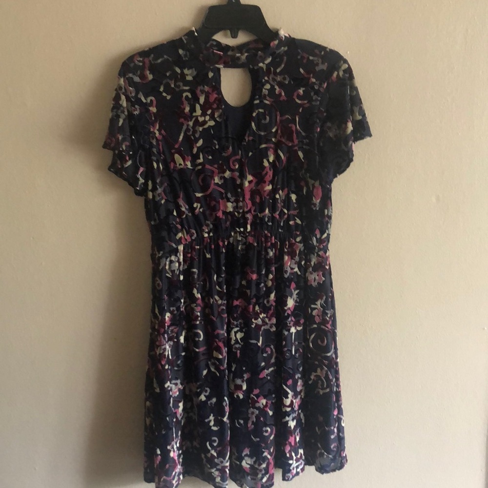 SOLD Bongo dress with velvet design Size L